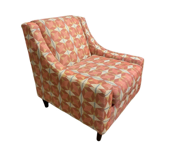 Fusion Starter Jute Stylized Copper Accent Chair – Unique Design With Fun Patterns & Durable Fabric Multi Ws ,96% Polypropylene 4% Polyester 592 Rhombus Paprika Accent Chair