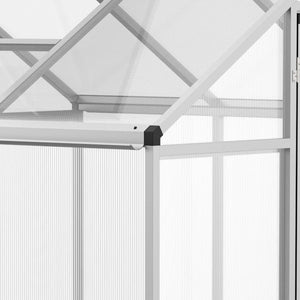 English Elm Greenhouse Walk-in Polycarbonate Panel Structure with Aluminum Frame and Roof Vent T3971S00019