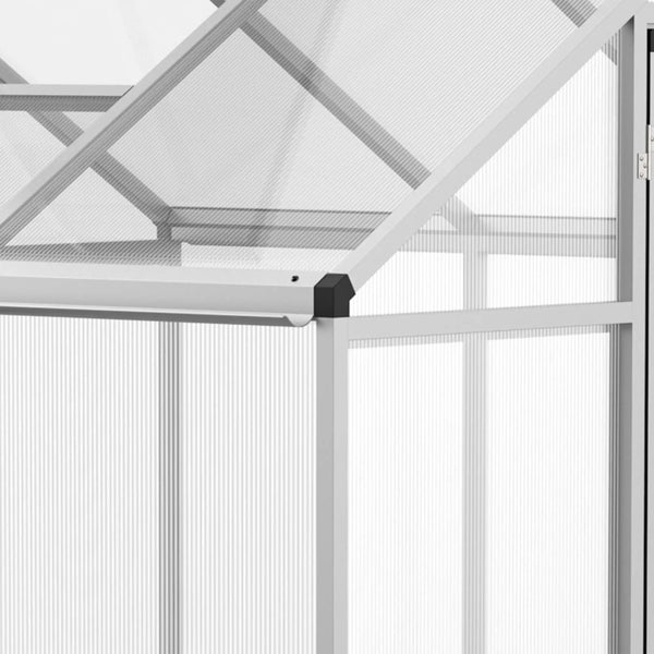 English Elm Greenhouse Walk-in Polycarbonate Panel Structure with Aluminum Frame and Roof Vent T3971S00019