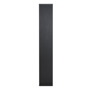 English Elm Mileta Modern Black & Walnut Bookcase – 9 Staggered Cubes, 5 Shelves, Veneer PB Frame, Versatile Display Storage B2726P395536