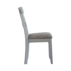 English Elm Set Farmhouse Dining Chairs with X-Back Support and High Back Comfort for Modern Homes, Durable Wood Finish Grey B016P324703