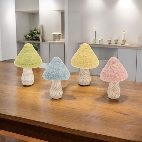 HomeRoots Set of Eight Beige Wood Figurine Sculptures - Elegant Minimalist Decor for Home & Office Spaces 593031
