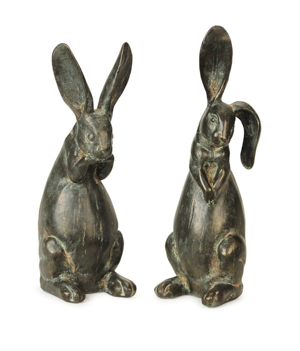 HomeRoots Set of Two Beige Polyresin Figurine Sculptures – Modern Home Décor Accents for Stylish Interiors 593034