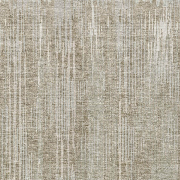 Homeroots 3' Artichoke Green And Ivory Striped Washable Area Rug For Indoor Or Outdoor Spaces, Durable Design 9' X 12' Polyester 593046