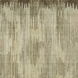 Homeroots 3' Artichoke Green And Ivory Striped Washable Area Rug For Indoor Or Outdoor Spaces, Durable Design 5' X 8' Polyester 593049