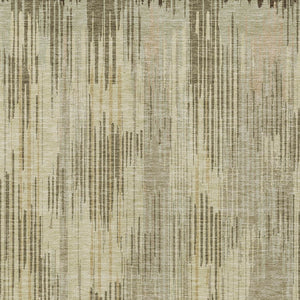 Homeroots 3' Artichoke Green And Ivory Striped Washable Area Rug For Indoor Or Outdoor Spaces, Durable Design 9' X 12' Polyester 593052