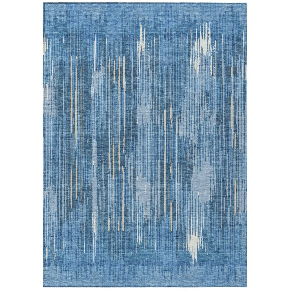 HomeRoots 9' Coastal Charm Striped Area Rug - Durable, Machine Washable for Indoor & Outdoor Living Spaces 9' X 12' 593058