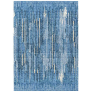 HomeRoots 9' Coastal Charm Striped Area Rug - Durable, Machine Washable for Indoor & Outdoor Living Spaces 9' X 12' 593058