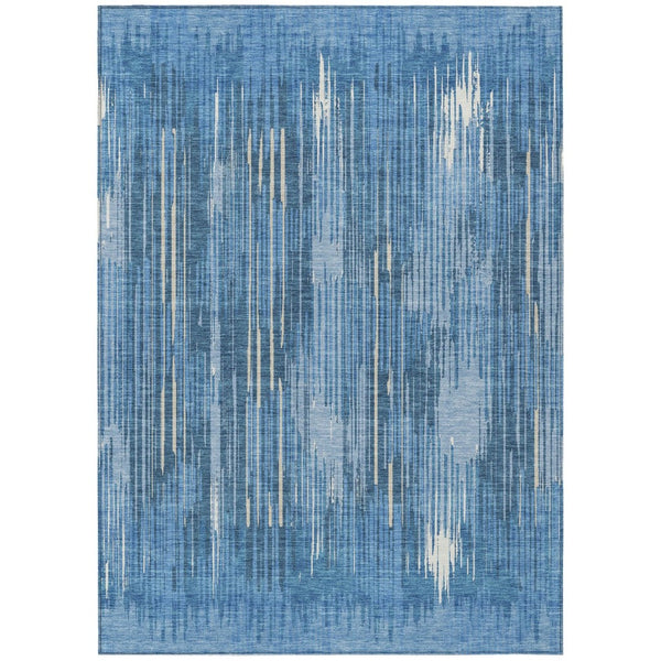 HomeRoots 9' Coastal Charm Striped Area Rug - Durable, Machine Washable for Indoor & Outdoor Living Spaces 9' X 12' 593058