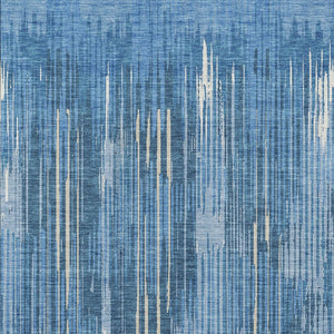 Homeroots 3' Artichoke Green And Ivory Striped Washable Area Rug For Indoor Or Outdoor Spaces, Durable Design 10' X 14' Polyester 593059