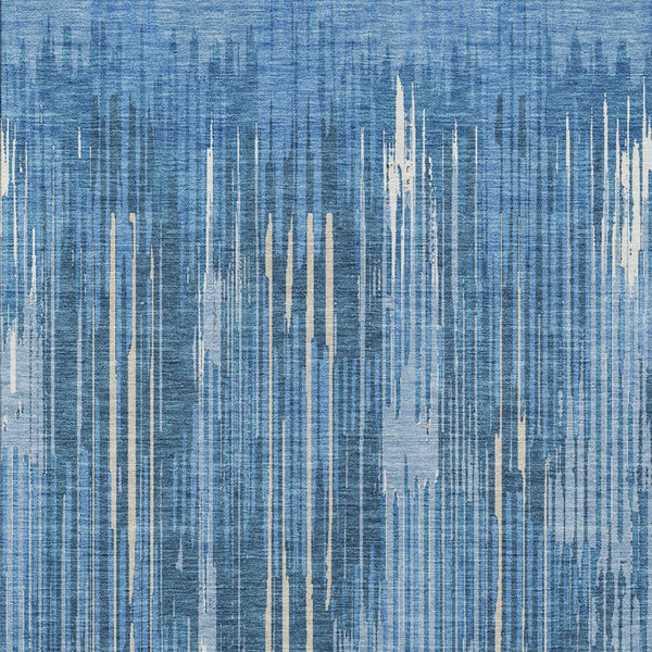 Homeroots 3' Artichoke Green And Ivory Striped Washable Area Rug For Indoor Or Outdoor Spaces, Durable Design 10' X 14' Polyester 593059