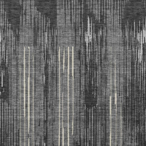 Homeroots 3' Artichoke Green And Ivory Striped Washable Area Rug For Indoor Or Outdoor Spaces, Durable Design 3' X 5' Polyester 593060