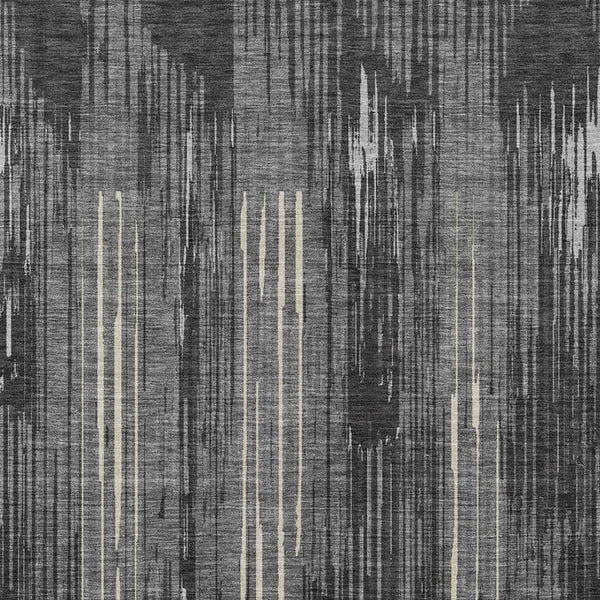 Homeroots 3' Artichoke Green And Ivory Striped Washable Area Rug For Indoor Or Outdoor Spaces, Durable Design 3' X 5' Polyester 593060