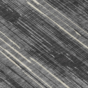 Homeroots 3' Artichoke Green And Ivory Striped Washable Area Rug For Indoor Or Outdoor Spaces, Durable Design 8' Round Polyester 593062