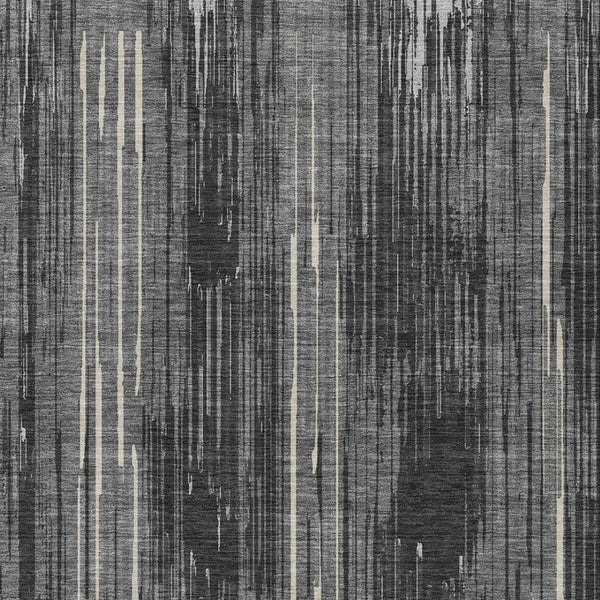 Homeroots 3' Artichoke Green And Ivory Striped Washable Area Rug For Indoor Or Outdoor Spaces, Durable Design 9' X 12' Polyester 593064