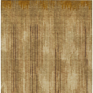HomeRoots 9' Durable Copper and Brown Striped Area Rug for Indoor and Outdoor Use - Easy Care, Stylish Design 9' X 12' 593070