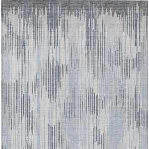 Homeroots 3' Artichoke Green And Ivory Striped Washable Area Rug For Indoor Or Outdoor Spaces, Durable Design 8' X 10' Polyester 593075