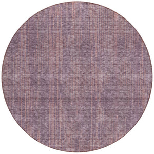 Homeroots 3' Artichoke Green And Ivory Striped Washable Area Rug For Indoor Or Outdoor Spaces, Durable Design 8' Round Polyester 593080