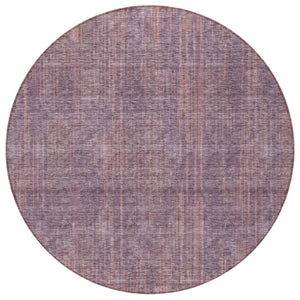 Homeroots 3' Artichoke Green And Ivory Striped Washable Area Rug For Indoor Or Outdoor Spaces, Durable Design 8' Round Polyester 593080