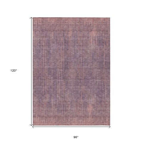 Homeroots 3' Artichoke Green And Ivory Striped Washable Area Rug For Indoor Or Outdoor Spaces, Durable Design 8' X 10' Polyester 593081