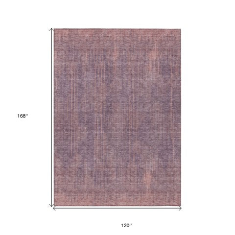 Homeroots 3' Artichoke Green And Ivory Striped Washable Area Rug For Indoor Or Outdoor Spaces, Durable Design 10' X 14' Polyester 593083