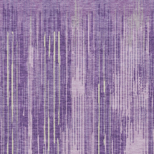 Homeroots 3' Artichoke Green And Ivory Striped Washable Area Rug For Indoor Or Outdoor Spaces, Durable Design 8' X 10' Polyester 593087