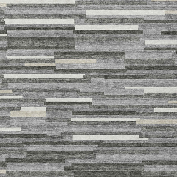 Homeroots 3' Brown And Ivory Striped Washable Area Rug - Stylish Comfort For Indoor And Outdoor Spaces 10' X 14' Polyester 593113