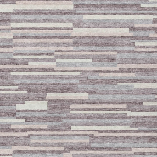 Homeroots 3' Brown And Ivory Striped Washable Area Rug - Stylish Comfort For Indoor And Outdoor Spaces 3' X 5' Polyester 593114