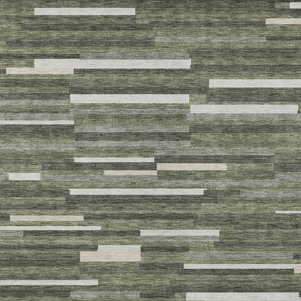 Homeroots 3' Brown And Ivory Striped Washable Area Rug - Stylish Comfort For Indoor And Outdoor Spaces 8' X 10' Polyester 593129