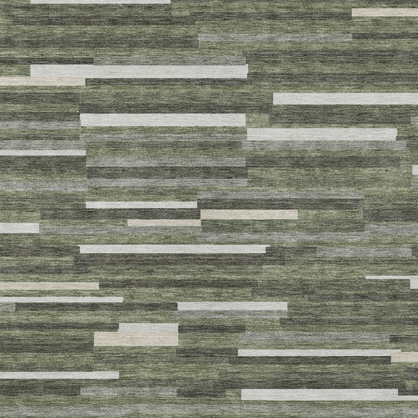 Homeroots 3' Brown And Ivory Striped Washable Area Rug - Stylish Comfort For Indoor And Outdoor Spaces 9' X 12' Polyester 593130