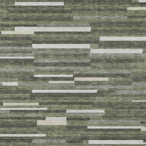 Homeroots 3' Brown And Ivory Striped Washable Area Rug - Stylish Comfort For Indoor And Outdoor Spaces 10' X 14' Polyester 593131