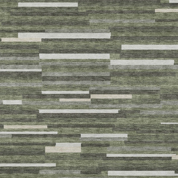 Homeroots 3' Brown And Ivory Striped Washable Area Rug - Stylish Comfort For Indoor And Outdoor Spaces 10' X 14' Polyester 593131