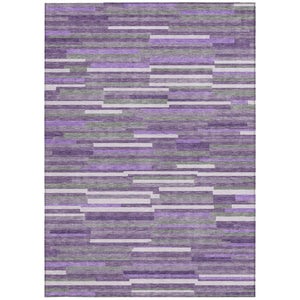 Homeroots 3' Brown And Ivory Striped Washable Area Rug - Stylish Comfort For Indoor And Outdoor Spaces 3' X 5' Polyester 593138