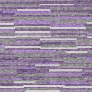 Homeroots 3' Brown And Ivory Striped Washable Area Rug - Stylish Comfort For Indoor And Outdoor Spaces 9' X 12' Polyester 593142