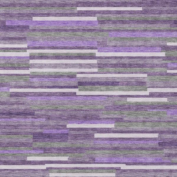 Homeroots 3' Brown And Ivory Striped Washable Area Rug - Stylish Comfort For Indoor And Outdoor Spaces 9' X 12' Polyester 593142