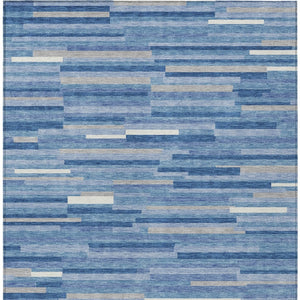 Homeroots 3' Brown And Ivory Striped Washable Area Rug - Stylish Comfort For Indoor And Outdoor Spaces 3' X 5' Polyester 593144