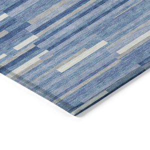 Homeroots 3' Brown And Ivory Striped Washable Area Rug - Stylish Comfort For Indoor And Outdoor Spaces 5' X 8' Polyester 593145