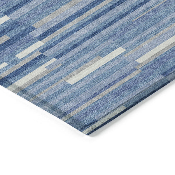 Homeroots 3' Brown And Ivory Striped Washable Area Rug - Stylish Comfort For Indoor And Outdoor Spaces 5' X 8' Polyester 593145
