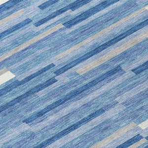 Homeroots 3' Brown And Ivory Striped Washable Area Rug - Stylish Comfort For Indoor And Outdoor Spaces 8' Round Polyester 593146