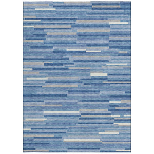 Homeroots 3' Brown And Ivory Striped Washable Area Rug - Stylish Comfort For Indoor And Outdoor Spaces 8' X 10' Polyester 593147
