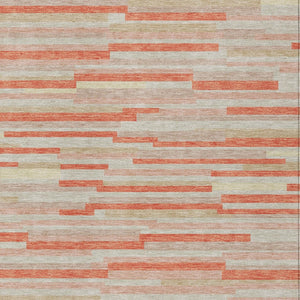 Homeroots 3' Brown And Ivory Striped Washable Area Rug - Stylish Comfort For Indoor And Outdoor Spaces 10' X 14' Polyester 593155