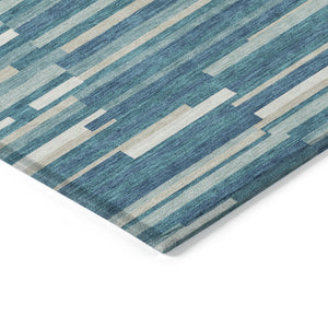Homeroots 3' Brown And Ivory Striped Washable Area Rug - Stylish Comfort For Indoor And Outdoor Spaces 3' X 5' Polyester 593156