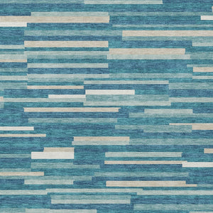 Homeroots 3' Brown And Ivory Striped Washable Area Rug - Stylish Comfort For Indoor And Outdoor Spaces 3' X 5' Polyester 593156