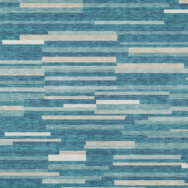 Homeroots 3' Brown And Ivory Striped Washable Area Rug - Stylish Comfort For Indoor And Outdoor Spaces 9' X 12' Polyester 593160