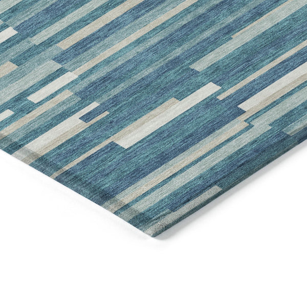 Homeroots 3' Brown And Ivory Striped Washable Area Rug - Stylish Comfort For Indoor And Outdoor Spaces 10' X 14' Polyester 593161