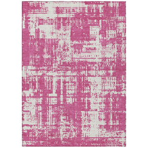 HomeRoots 9' Blush and Ivory Abstract Washable Area Rug – Durable, Stylish, and Perfect for Indoor or Outdoor Use 9' X 12' 593178