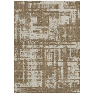 Homeroots 3' Aqua And Ivory Abstract Washable Area Rug For Indoor Outdoor Spaces - Durable And Stylish Design 3' X 5' Polyester 593180