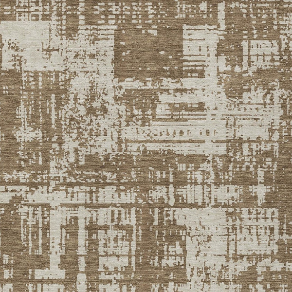 Homeroots 3' Aqua And Ivory Abstract Washable Area Rug For Indoor Outdoor Spaces - Durable And Stylish Design 8' X 10' Polyester 593183