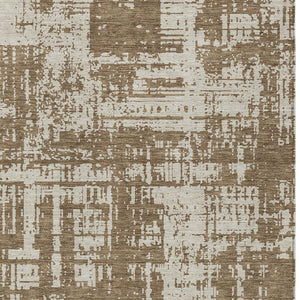 Homeroots 3' Aqua And Ivory Abstract Washable Area Rug For Indoor Outdoor Spaces - Durable And Stylish Design 9' X 12' Polyester 593184