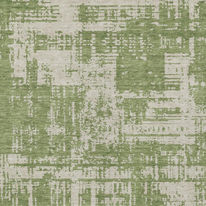 Homeroots 3' Aqua And Ivory Abstract Washable Area Rug For Indoor Outdoor Spaces - Durable And Stylish Design 3' X 5' Polyester 593186